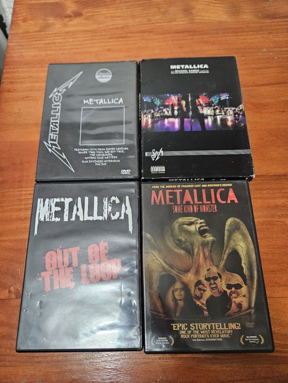 Lot Of 4 Metallica Collectors Physical Media Dvds!